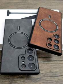 Ốp lưng điện thoại cao cấp bằng da mờ, có nam châm, hỗ trợ sạc không dây, tương thích với Samsung Galaxy S26 Ultra S24 S25 S23 S22 Ultra Plus S25 Edge, chống sốc, khung bảo vệ chắc chắn, quà tặng kỷ niệm, sinh nhật mùa xuân. - Màu xám đen - Xem 8