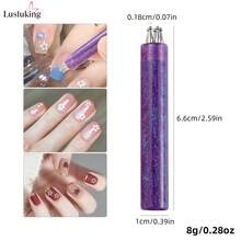 Lusluking 5合1花卉图案美甲点彩笔，专业美甲装饰笔，闪亮手柄，适合初学者和美甲师轻松DIY美甲设计 - 彩色 - 查看 11