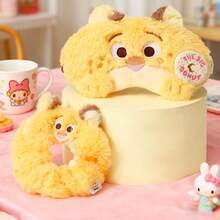 Miniso Disney Zootopia Series Judy/Clawhauser/Nick 3D Eye Mask & Hair Tie Set, 3D Facial Feature Design, Light Blocking For Sleep, Hair Styling & Girl-Style Gift(1 PC) - Multicolor - View 3