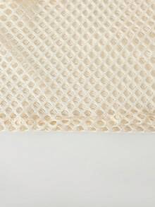 3pcs/Set Girls Casual Cream White Hollow Long Sleeve Top + White Tank Top + Pink Heart Cargo Wide Leg Pants Outfit, Suitable For Summer - Pink - View 6