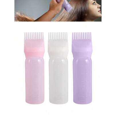 Bộ 1/2/3 chai đựng dầu dưỡng tóc chuyên nghiệp dùng trong salon, chai đựng cọ nhuộm tóc, dụng cụ nhuộm tóc cho nhà tạo mẫu tóc kèm dầu gội, cọ và lược, sản phẩm chăm sóc tóc và dụng cụ tạo kiểu tóc unisex, phụ kiện tóc nữ, phù hợp với máy sấy tóc, cần thiết cho trường học, du lịch và nghỉ mát.