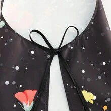 1pc New Butterfly & Floral Waterproof & Oil-Proof Apron, Fashionable Minimalist Design Suitable For Cooking, Kitchen, Cafe, Unisex - Apron - View 3