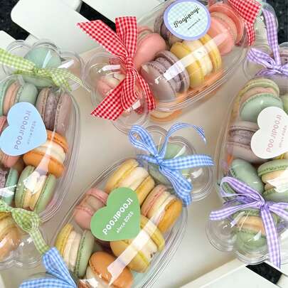 5/10/30/50 buc forme reutilizabile pentru tort (cu capace), iaurt preparat la rece, cutie cadou cu fereastră transparentă, budincă de cocos, forme de ovăz (cu capace), forme de desert rezistente la șocuri, forme de iaurt durabile anti-crăpare, cutii pentru tort cu cremă, forme de desert transparente