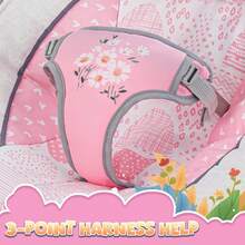 Portable Baby Bouncer For Infant,Modern Baby Bouncer Seat,Infant Bouncers With Music For Babies 0-6 Months Up To 20 Lbs - Pink Bow - View 4
