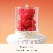 1pc Rose Bear Scented Candle, Elegant Decor, Wedding Companion Gift, Home Decor, Valentine's Day Gift, Birthday Gift, Christmas Decoration, Christmas Gift, Room Decor, Valentine's Day, Valentine's Day Candle, Graduation Season - Available In Multiple Colors - View 29