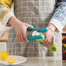 1 pieza Abridor de tarros y botellas, abridor de latas para manos débiles, abridor de tarros múltiple para quitar tapas fácilmente, removedor manual de tapas de botellas para uso doméstico y de cocina con agarre antideslizante, conveniente para personas con menos fuerza, ahorra trabajo, herramientas de cocina, herramientas abrebotellas NUL1 - Azul - Ver 6