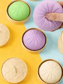 Adult Stress Relief Desktop Toy, Steamer Shaped, Squishable, Soft And Elastic Dough-Like Fidget Toy, Fun Handheld Novelty Toy, Suitable For Adult Parties, Office Desks And Home Decor - Multicolor - View 5