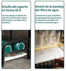 Escurridor Trastes BOWL RACK De Trastes Inoxidable 2 Niveles De mesa. Posee 2 niveles. Dimensiones: 25cm de ancho x 40cm de largo x 40cm de alto. - Multicolor - Ver 5