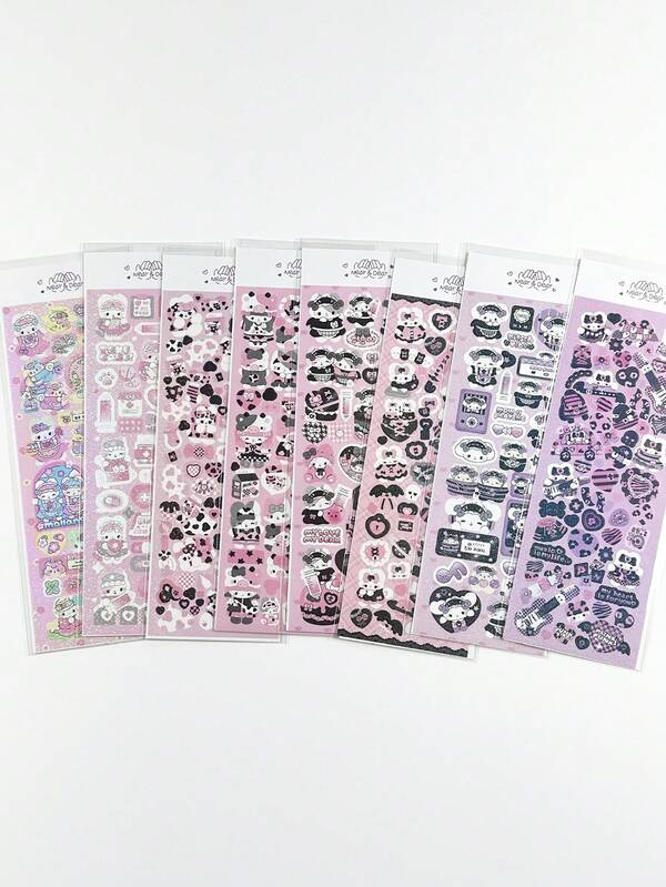 1张ins风流行激光可爱卡通动物贴纸 DIY可爱兔子日记装饰贴纸 CCD手机壳平板电脑水杯装饰贴纸 多种款式可选