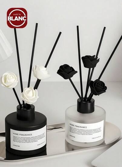 1件装100毫升精油扩香器，空气清新剂和除臭剂，持久留香，北欧风格无焰扩香器，黑白简约设计，适用于卧室、浴室、酒店