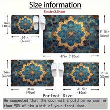 Thảm trải sàn sang trọng họa tiết Mandala xanh dương và vàng, thảm trang trí hiệu ứng kính vẽ tinh tế, thảm chào đón phong cách Bohemian cho ngôi nhà, chất liệu nhung mềm mại, thảm chùi chân, thảm nhỏ, thảm chào đón, thảm trải sàn, thảm chùi chân ngoài trời, thảm nhà bếp, trang trí nhà cửa, thảm cửa trước, thảm trải sàn nhỏ, thảm ngoài trời, trang trí nhà cửa, thảm trải sàn, thảm sân vườn, thảm có thể giặt được. - Nhiều màu - Xem 4