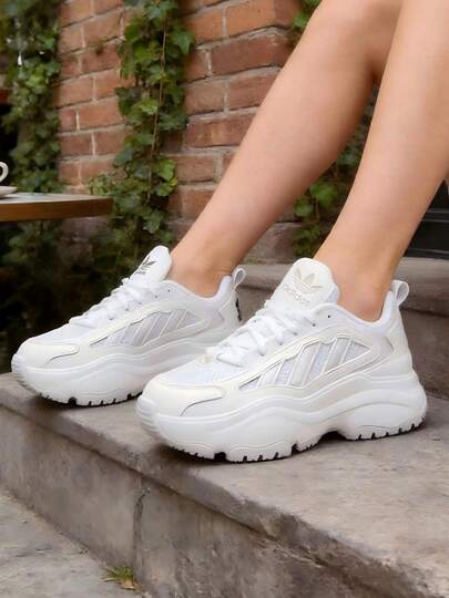 Adidas Originals 女鞋運動鞋 OZGAIA W 厚底老爹鞋低筒輕便舒適日常戶外旅遊鞋繫帶簡約休閒鞋