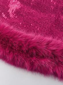 Women Sequin Mini Skirt Y2K High Waist Feather Trim Going Out Micro Mini Skirts Fashion Party Clubwear Streetwear Hot Girls Music Festival Rooftop Bar K-Pop Concert Coachella Vibe Outfits - Hồng - Xem 9