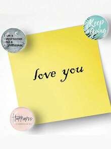 12张/套 随机励志语录水晶玻璃冰箱磁性白板贴纸，创意DIY最佳生日礼物 - 多色 - 查看 7