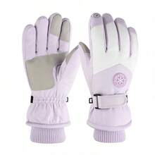 Winter Waterproof Non-Slip Windproof Gloves Fleece Lined Thickened Warm For Cycling Skiing - Blue - View 6