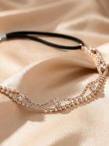 波西米亚风金色水晶水钻头饰 - 水晶发链发箍，适合女性、新娘、婚礼、晚宴、节日和派对佩戴 - 彩色 - 查看 5