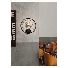 OISE ART STORE Applique A Parete Stile Vintage Lampada Forma Di Ruota Bicicletta Nero E27 Aq62 - - Multicolore - Visualizzare 2