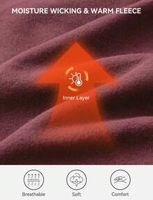 baleaf Women's Fleece Lined Cropped Sweatshirt Thermal Loose Fit Pullover Long Sleeve Running Athletic Top With Pocket - Hoa hồng khô 18-1718TCX - Xem 6