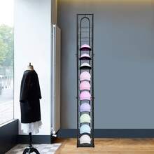 kangten 12 Tier Black Floor Standing Hat Rack, 78'' Hat Display Rack, Cap Organizer Metal Hats Stand, Hats Wigs Holder, Retail Hat Organizer Stand For Retail Display, Storage Vertically (10.04 X 77.95 Inch) A Nice Gift Freestanding Hat Rack Display Stand, Floor-Standing Hat Holder With Multiple Hooks, Stylish And Durable Hat Organizer For Entryway, Bedroom, Or Retail Use - Default - View 4
