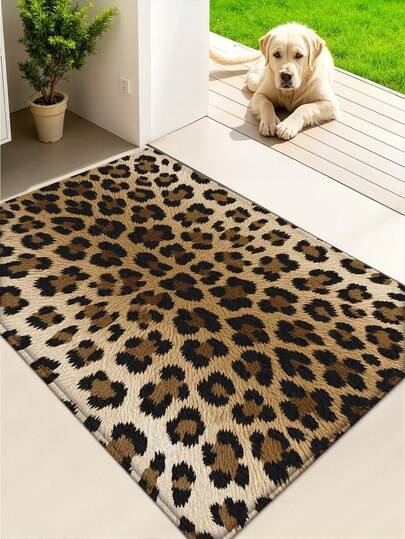 1pc Printed Floor Mat, Luxury Vintage Style Wool Rug, Suitable For Bathroom, Kitchen, Outdoor, Indoor, Hallway, Bedroom, Living Room, Machine Washable, Easy To Clean, Non-Slip Bottom, Suitable For Bedroom Winter Decor, Valentine's Day Holiday Decor, Bathroom Accessory Essential, Room Decor Set, Outdoor Decorative Carpet Mat