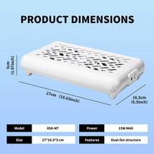 LIMEGIRL 10-Filter Dual Fan Professional Nail Dust Collector, Strong Suction To Absorb Dust, Suitable For Nail Salons And Home Use Dust Protection - White - View 7