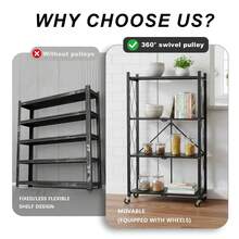 Utility Shelves - 4-layer Folding Shelf - View 3