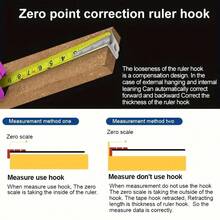 2m Measuring Tape, Yellow Dual Scale Metric & Inch Blade, Compact Retractable Tape Measure, Red Or Yellow Case Options For Home & DIY Use - 2-meter Measuring Tape - View 8