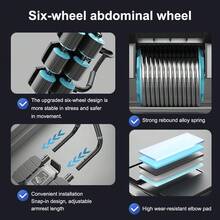 Automatic Rebound Wheel, Abdominal Workout Tool, Core Training Roller, High Abdominal Roller Ab Roller Wheel With 8 Elbow Support, 6-Wheels Exercise Rebound Machine Core Workout Ab Wheel For Home - Black - View 2