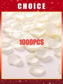 1000片人造丝玫瑰花瓣，适用于婚礼、红色玫瑰花瓣、玫瑰花瓣装饰、永生玫瑰花瓣、求婚玫瑰花瓣、浪漫婚礼装饰（适合情侣和新婚夫妇）、礼盒填充物、浪漫烛光走道装饰、婚礼走道花瓣、婚礼装饰、派对花瓣、烛光派对玫瑰 - 米色 - 查看 1