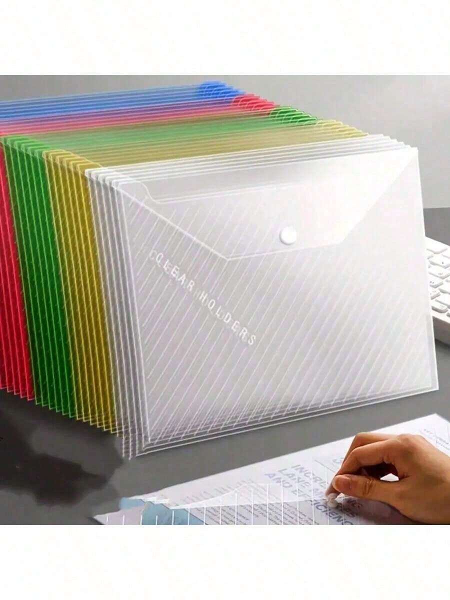 1/5/10个装大容量文件袋，防水防污，提供可靠的文件保护，用途灵活，适用于办公和学校用品。 - 單件 - 查看 1