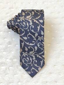 Men's Slim 3D Tie With Glitter, Slim (6cm), Casual Fabric. - Grey - View 1