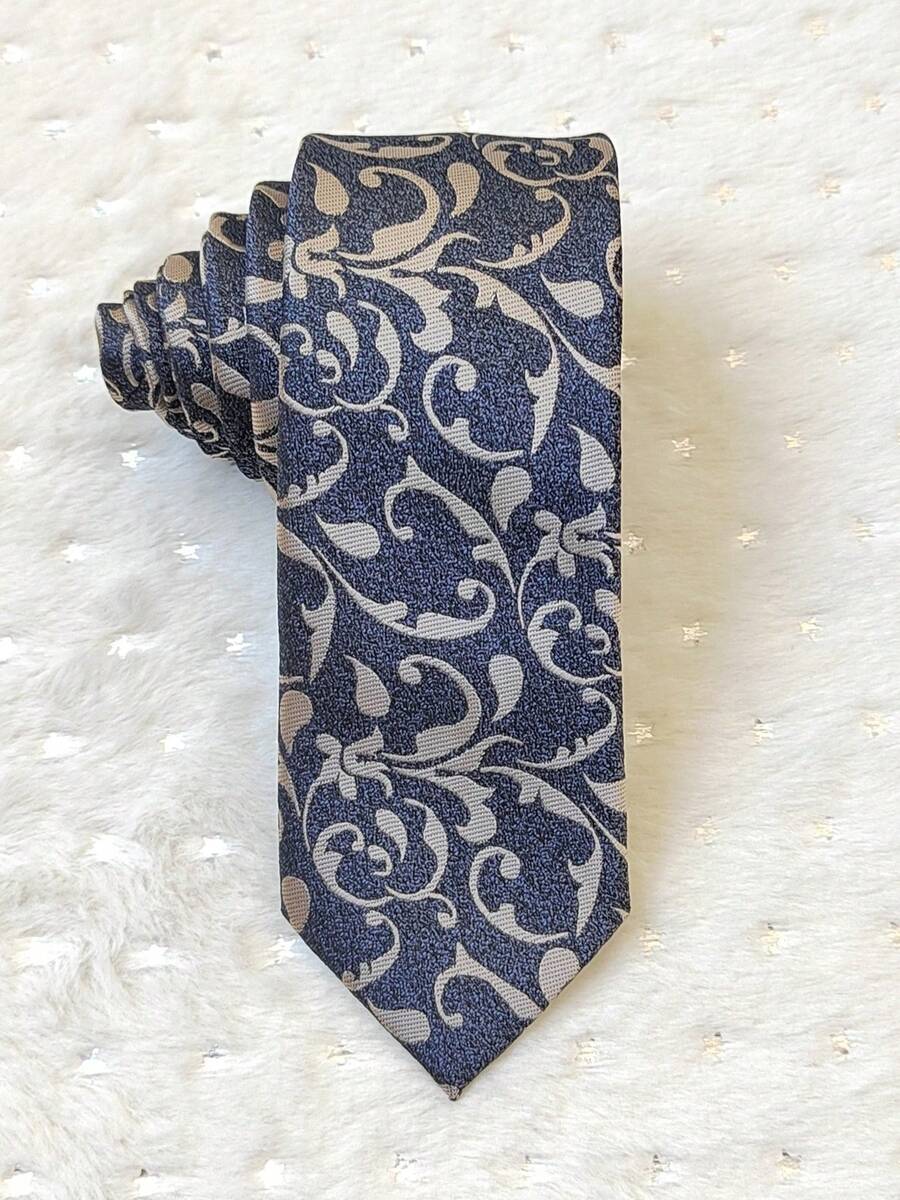 Men's Slim 3D Tie With Glitter, Slim (6cm), Casual Fabric. - Grey - View 1