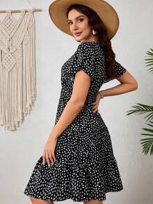 Women Midi Dresses - Black - View 3