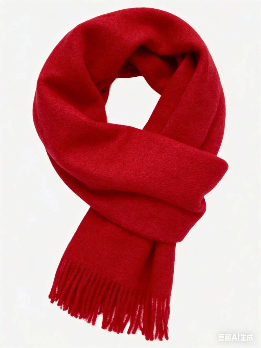 情人节礼物！女士高端优雅纯色流苏羊毛围巾 - 秋冬休闲防风披肩 | 日常/户外/通勤适用，批发供应，限时特惠 | 必备保暖时尚配饰
