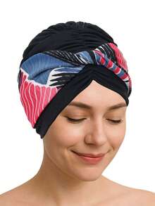 1pc Fashion Street Style Headscarf Hat Printed Headband Pullover Hat Floral Headscarf Hat - Color - View 16