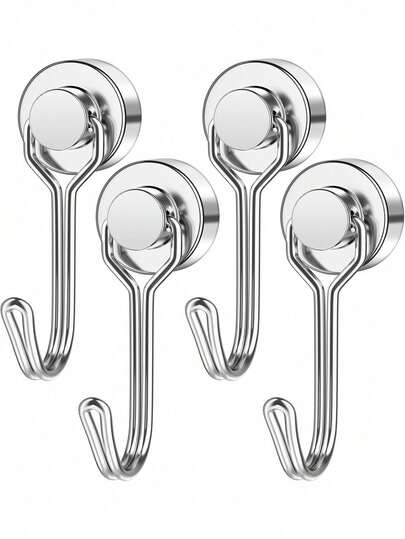 1/4/6/10/20 件 25 磅旋转磁性挂钩，适用于冰箱的磁性挂钩，带挂钩的重型磁性挂钩，适用于厨房、办公室、教室、车库、游轮