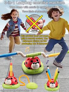 3-In-1/4-In-1/5-In-1 Ladybug Fitness Toy, Indoor & Outdoor Sports Interactive Toy For Kids, Sensory Integration Training Sports Toy Equipment - Multicolor - View 15