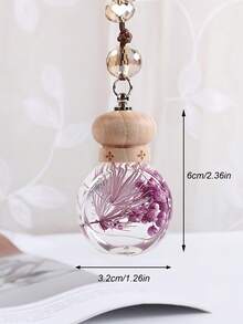 车载香氛吊坠 - 玻璃瓶内含永生花，可定制精油或香氛，优雅的悬挂式香薰，适用于汽车和家居 - 永生花車掛 - 查看 4