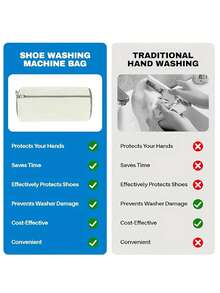1 pièce Sac de lavage de chaussures 360° durable, sac de machine à laver avec réduction de bruit spéciale et anti-déformation, sac de lessive réutilisable avec fonction de séchage à l'air, convient pour les chaussures de sport, les chaussures en canevas, les chaussures d'enfants, les chaussures d'hommes, les chaussures de femmes et d'autres types de chaussures/articles de salle de bain - Multicolore - Voir 3