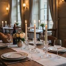 1件/套玻璃烛台，复古法式风格，透明纹理单臂锥形烛台，适用于餐桌中心装饰、客厅壁炉架摆设、婚礼招待会装饰、节日派对布置、精品酒店点缀、浪漫约会之夜、新娘送礼会布置、办公室接待氛围。 - 多色 - 查看 4