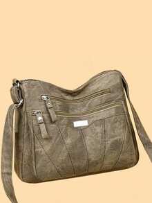 Versatile Multi-Layered Bag - Women's Middle-Aged Model Mother Bag, Large Capacity Crossbody Bag, Shoulder Bag - Multicolor - View 1