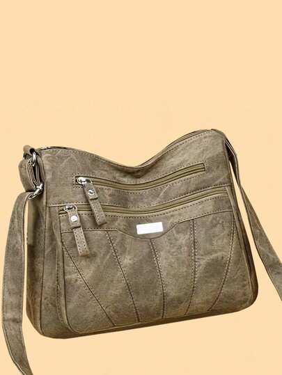 Versatile Multi-Layered Bag - Women's Middle-Aged Model Mother Bag, Large Capacity Crossbody Bag, Shoulder Bag