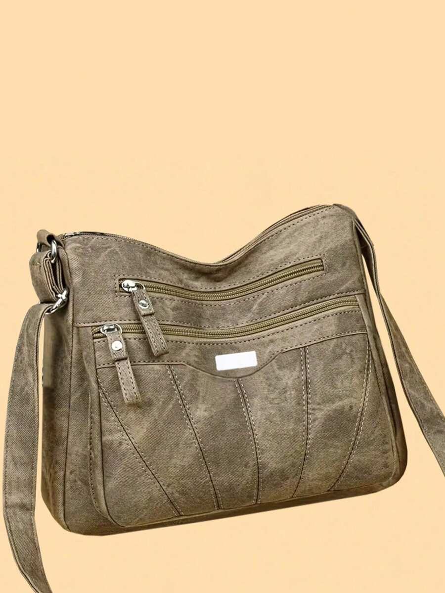 Versatile Multi-Layered Bag - Women's Middle-Aged Model Mother Bag, Large Capacity Crossbody Bag, Shoulder Bag - Multicolor - View 1