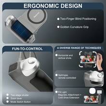 Magnetic Smartphone Selfie Grip Handle, Convenient Shooting Camera Grip With Wireless Remote Control, Compatible With All Phones, Supports Video Recording. - Silver - View 3