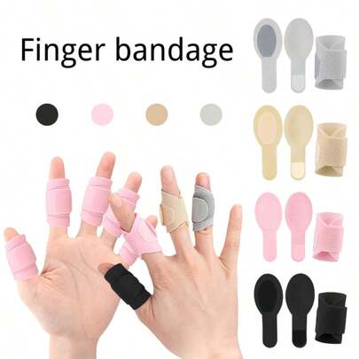 5pcs Finger Sleeves, Elastic & Breathable, Multiple Colors Available, Provide Thumb Support & Pressure Protection, Unisex, For Finger Warmth, Sports & Hand Care, 2/5pcs Random Colors