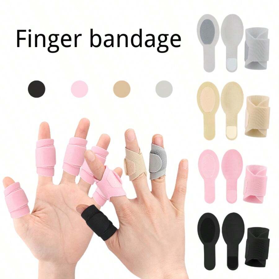 5pcs Finger Sleeves, Elastic & Breathable, Multiple Colors Available, Provide Thumb Support & Pressure Protection, Unisex, For Finger Warmth, Sports & Hand Care, 2/5pcs Random Colors