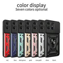 Shockproof Armor Case For IPhone 13 14 15 16 17 Pro Max Plus 17Air  Ring Holder Slide Lens Protect Cover - Red - View 2