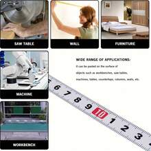 1 Stück selbstklebender Metalllineal-Maßband - Hochpräzise 10mm, ohne Laser, ideal für industrielle und wissenschaftliche Anwendungen, langanhaltend und einfach anzubringen, perfekt zum Messen von Längen, Breiten und Winkeln, Maßband, Werkzeug und Zubehör für Holzbearbeitung, Mini-Tischsäge, Baustellenwerkzeug, Edelstahl-Maßband - Selbstklebendes Maßband - Übersicht 10