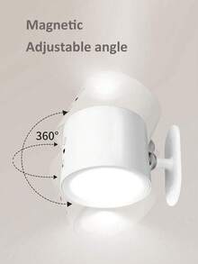 1 Stück doppelseitige magnetische Wandleuchte, 360° drehbar multifunktionale Wandlampe, RGB-Umschaltung, doppelseitige LED-Schranktür-Beleuchtung, mehrfarbig einstellbar, Touch-Fernbedienung, USB-Aufladung, dimmbar, Heimbeleuchtung, geeignet für Wohnzimmer, Schlafzimmer, Flur, Nachttisch, Lesen, Küche, Heimdekoration, Schlafzimmerwanddekoration, geeignet für Weihnachten, Thanksgiving, Neujahr und andere Anlässe - mehrfarbig - Übersicht 9