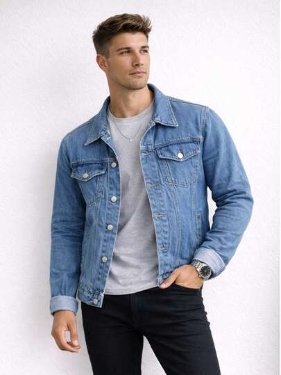 Jaqueta Sarja Botão de Ferro Masculina